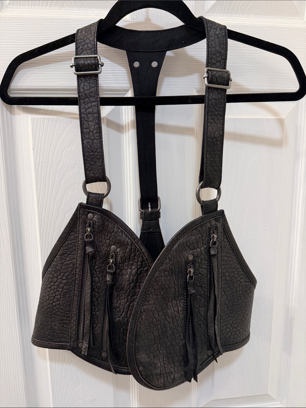 Free people Textured Dual-Pouch Harness in Black